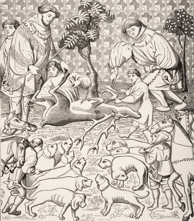 The Way to Skin and Cut Up a Stag, after a 15th century in 
